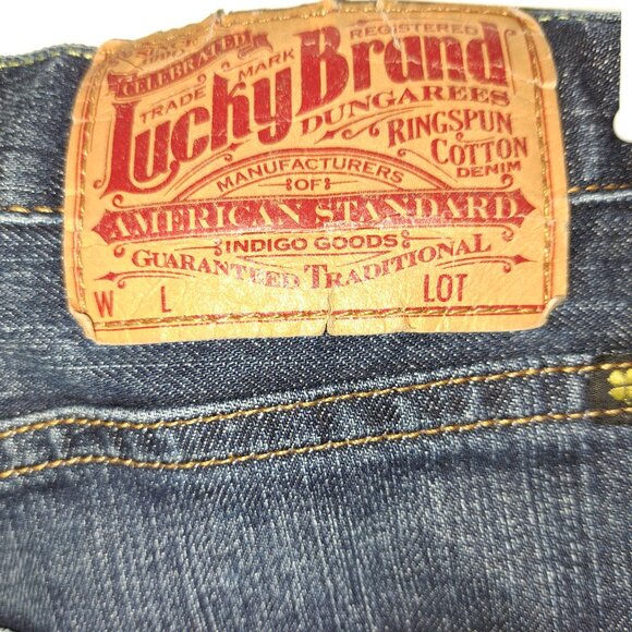 Lucky Brand Dungarees by Gene Montesano Classic fit Jeans Size 34 Short Inseam - Picture 8 of 12